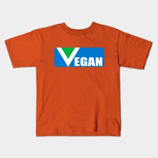 Vegan word and the official Vegan Flag Kids T-Shirt